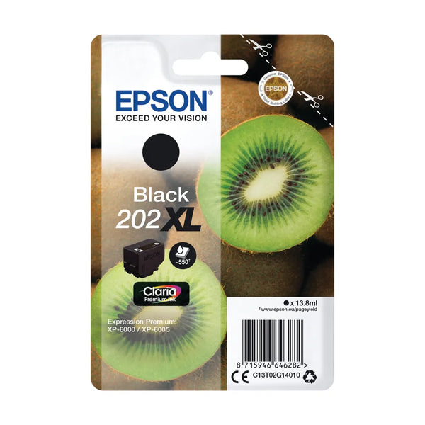 Epson 202XL Kiwi Claria Premium Ink Cartridge High Yield Black C13T02G14010