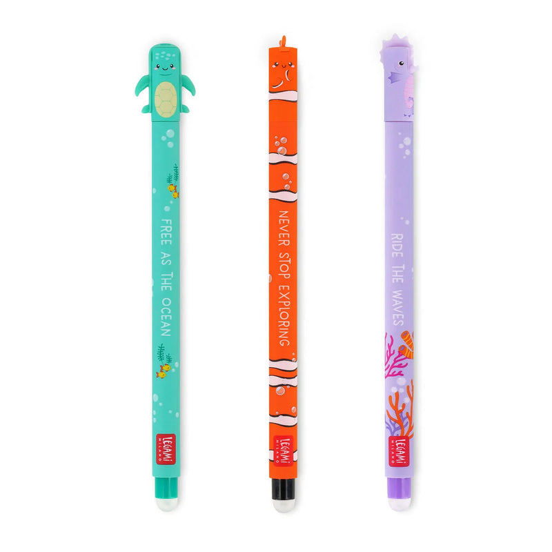 Legami Erasable Gel Pens - Under the Sea (Set of 3)