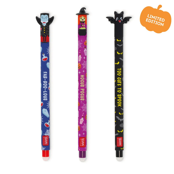 Legami Erasable Gel Pens - Boo Crew (Set of 3)