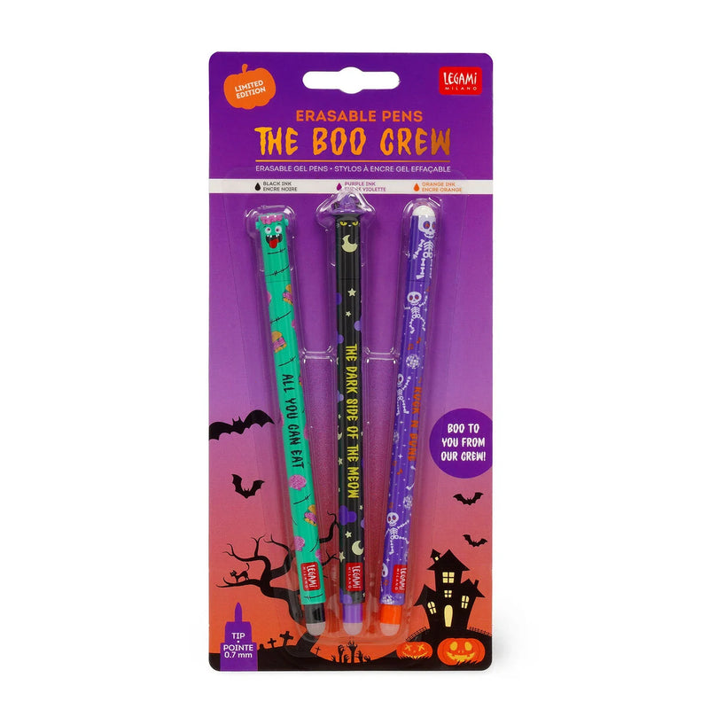 Legami Erasable Gel Pens - The Boo Crew 2025 (Set of 3) - Limited Edtion