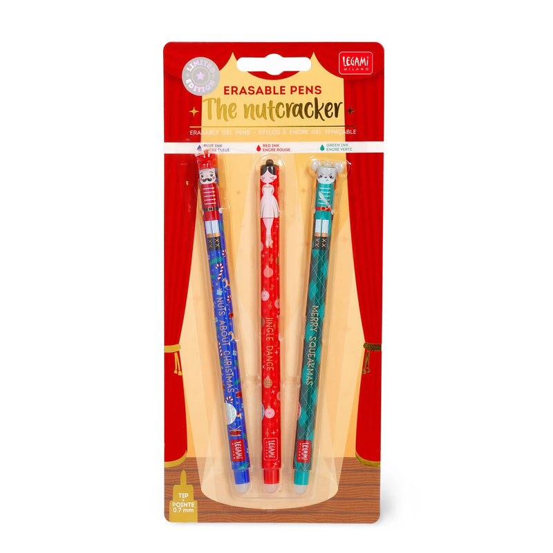 Legami Erasable Gel Pens - The Nutcracker 2025 (Set of 3) - Limited Edition