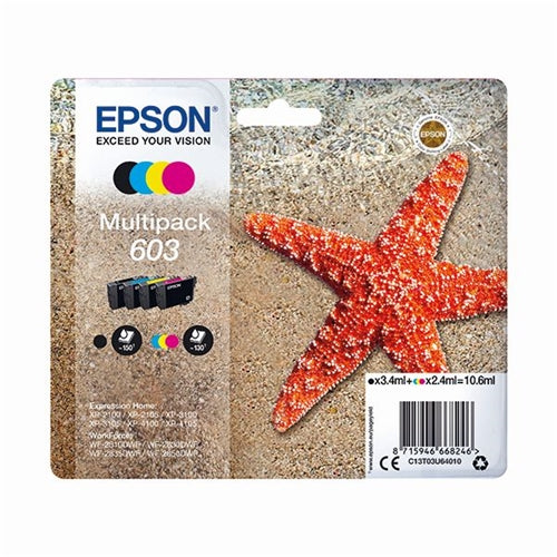 Epson 603 Ink Cartridge Starfish Multipack CMYK C13T03U64010