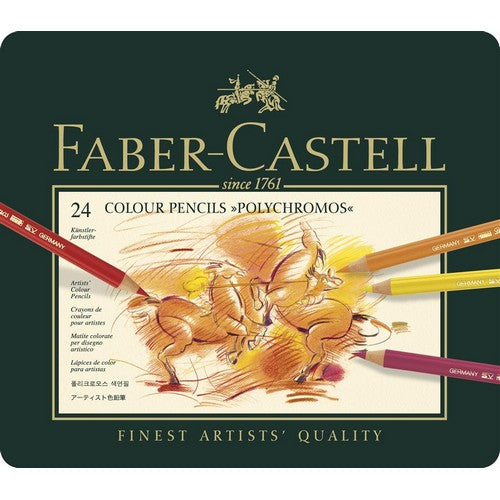 Faber-Castell Polychromos Artists' Colour Pencils (Tin of 24)