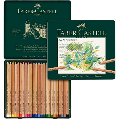 Faber-Castell Tin of 24 Pitt Pastel Pencils