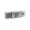 5 Star USB 3.2 Gen 1 Combo Flash Drive with USB A/C 128GB Silver