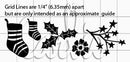 Card-io Majestix Clear Peg Stamps - Festive Stockings