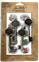 Tim Holtz idea-ology - Collage Keys (4 x Metal Keys, 10 x Stickers & 10 x Epoxy Stickers)