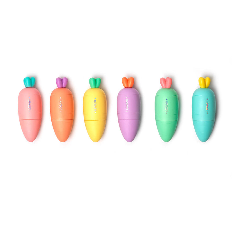 Legami Carrate Team Set Of 6 Mini Highlighters