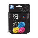 HP 302/304 Original Ink Cartridge Tri-color/Black Combo Pack