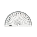 Helix 10cm/180 Degree Clear Plastic Protractor