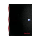 Black n' Red Wirebound Ruled Perforated Hardback Notebook A4