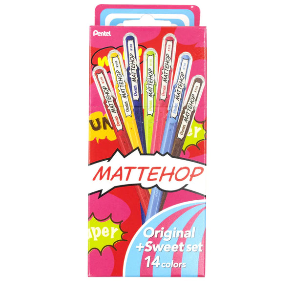 Pentel Mattehop 1.0mm K110 Gel Pen Set