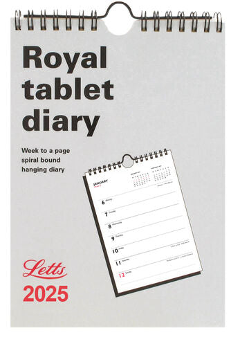 Letts Business Weekly Royal Tablet Wall Calendar 2025