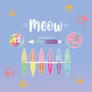 Legami Meow Kitty Dual-Tip Highlighters (Set Of 6)