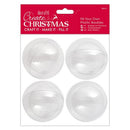 Create Christmas Plastic Fillable Baubles (4pcs) - 70mm