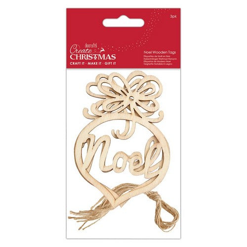 Create Christmas Noel Wooden Tags (3 Pcs)