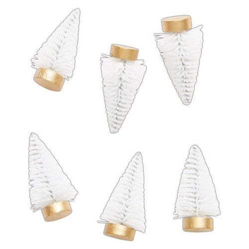 Create Christmas White Mini Trees (6pk)