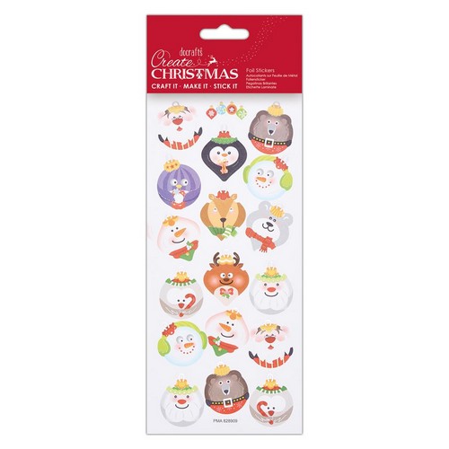 Create Christmas - Foil Stickers - Face Baubles