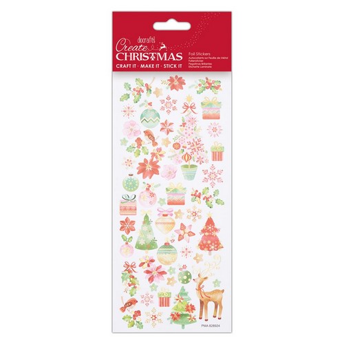 Create Christmas - Foil Stickers - Pink Trees