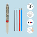 Legami Make Mistakes Refills for 3-Colour Erasable Gel Pens (Set of 4)