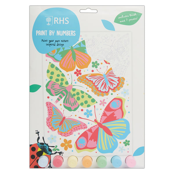 The Royal Horticultural Society A4 Paint By Numbers - Butterflies