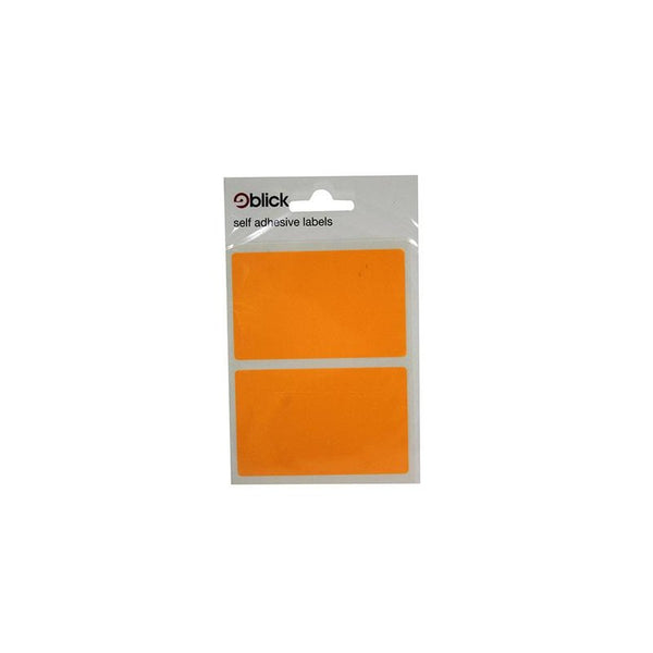 Blick Self-Adhesive Fluorescent Orange Labels - 50 x 80mm (8 Labels)