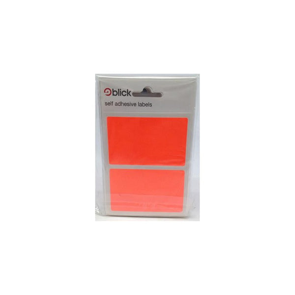 Blick Self-Adhesive Fluorescent Red Labels - 50 x 80mm (8 Labels)
