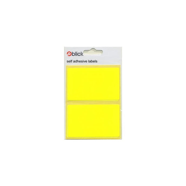 Blick Self-Adhesive Fluorescent Yellow Labels - 50 x 80mm (8 Labels)