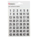 Blick White/Black 00-99 Labels 7mm x 13mm