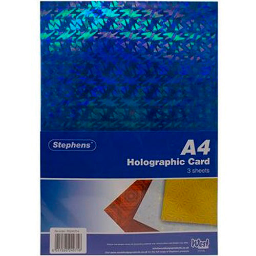 Stephens Holographic 220gsm Card (3 Sheets)