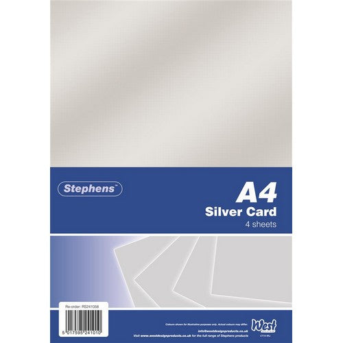 Stephens Metallic 220gsm Card (4 Sheets)