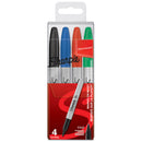 Sharpie Permanent Marker Assorted Fine (Pkd 4)