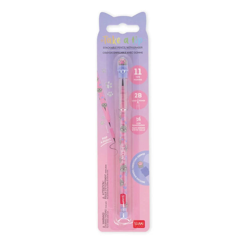 Legami Take a Tip Stackable Pencil with Eraser