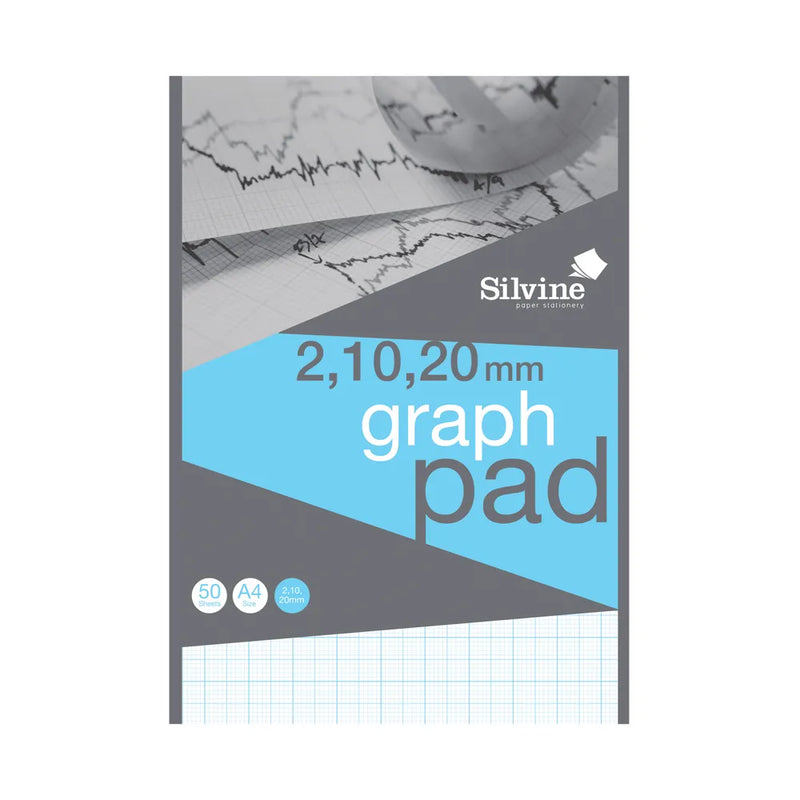 Silvine (A4) Student Graph Pad (90gsm) 50 Sheets