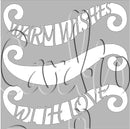 Card-io Majemask Stencil - Scroll Sentiments 6" x 6"