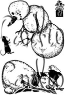 Card-io Combinations Clear Stamp Set A7 - Smiley and Sleepy