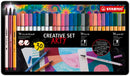 Stabilo Arty Creative Set in Metal Ten (10 felt-tip pens, 10 fineliners & 10 brush pens)