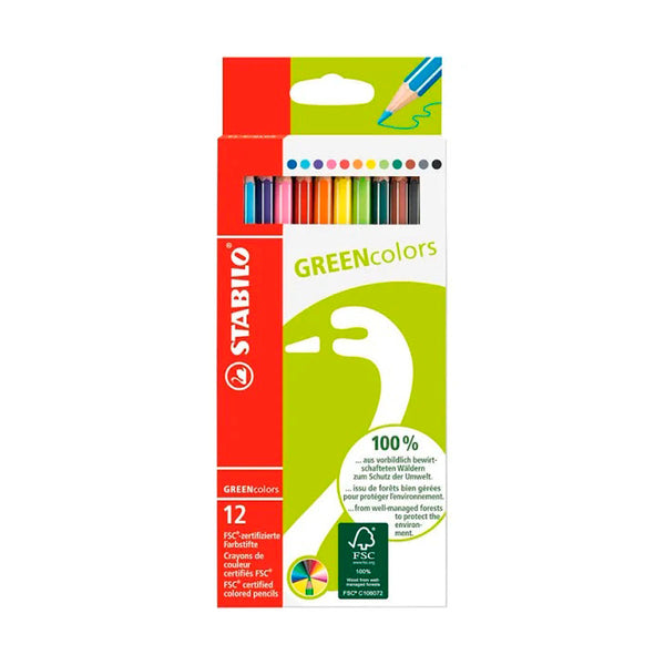 Stabilo GREENcolors FSC Assorted Coloured Pencils (12 Pieces)