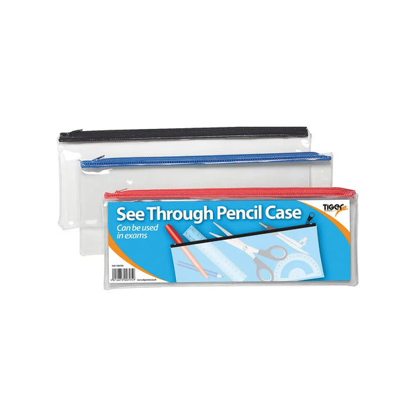 Tiger See Through Pencil Case 330 x 125mm