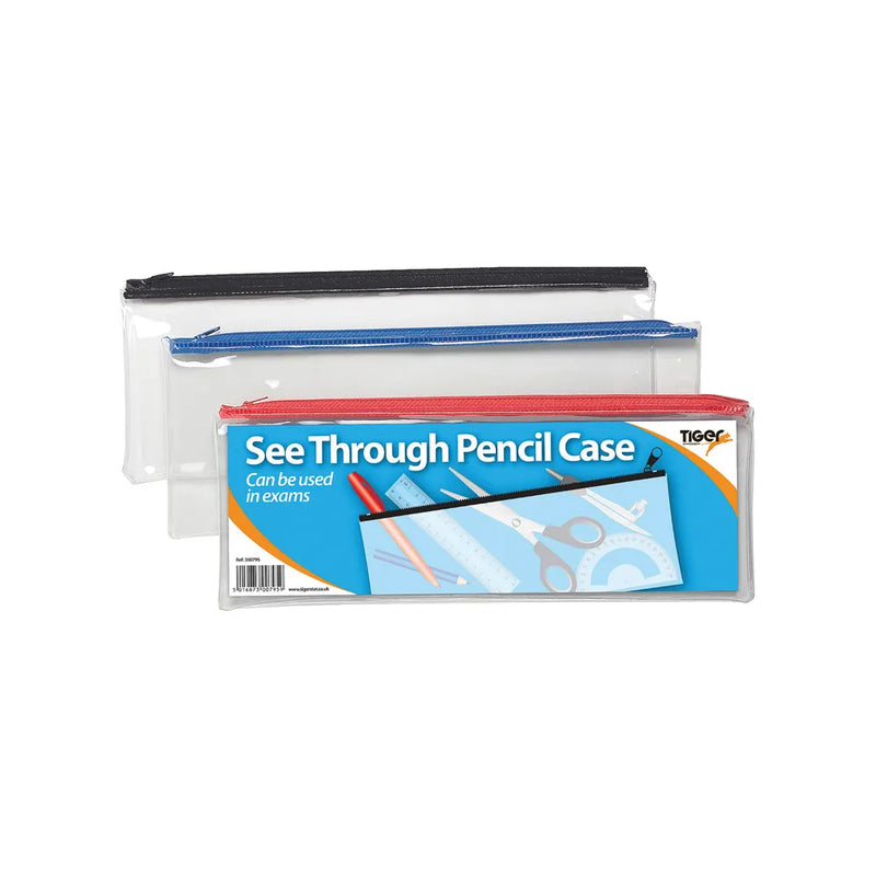 Tiger See Through Pencil Case 330 x 125mm