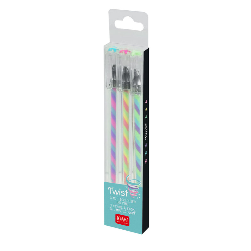 Legami Twist Multicoloured Gel Pens (Set Of 3)