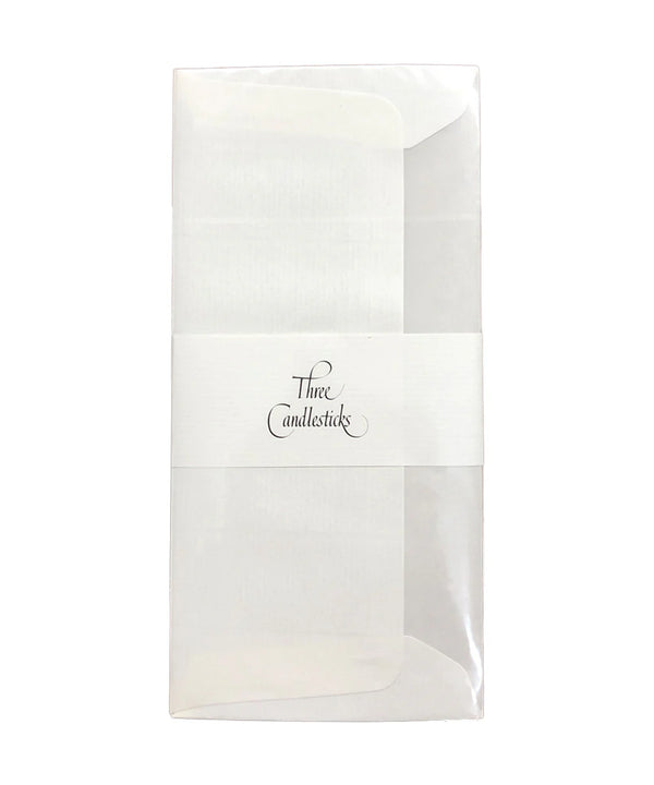 Three Candlesticks Tissue Lined Envelopes P4TO 89mm x 187mm (20 Envelopes)