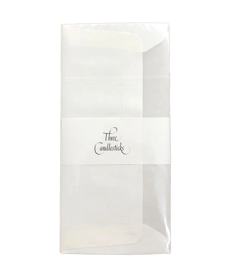 Three Candlesticks Tissue Lined Envelopes P4TO 89mm x 187mm (20 Envelopes)