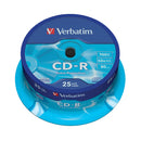 Verbatim CD-R Datalife Non-AZO 80minutes 700MB 52X Non-Printable Spindle (25 Pack)