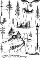 Card-io Combinations Clear Stamp Set A6 - Village Vista 1