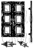 Card-io Combinations Clear Stamp Set A7 - Worn Window