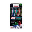 Pentel Hybrid Dual Metallic Gel Pens Mixed Wallet (8 Pieces)