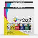 Daler-Rowney System 3 Fluid Acrylic Paint 6 x 29ml Set