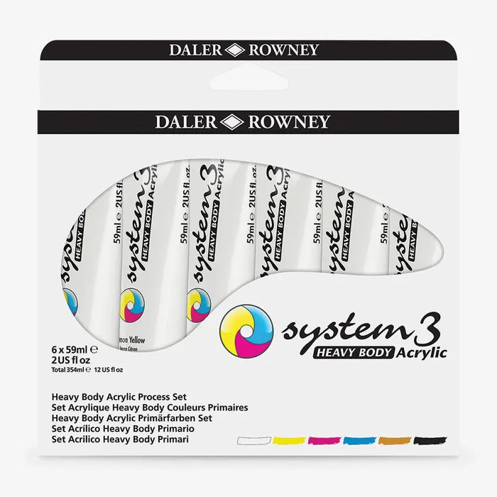 Daler Rowney System 3 Heavy Body 6 x 59ml Starter Set