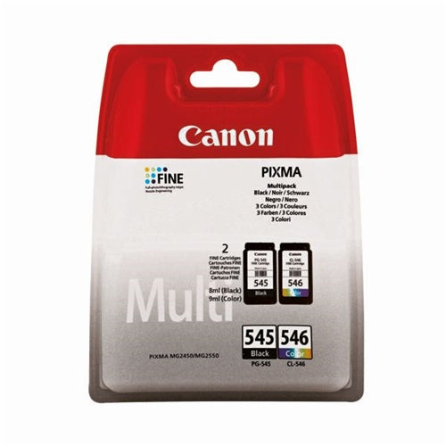 Canon PG-545 + CL-546 Inkjet Cartridges Black/Tri-Colour Multipack 8287B005